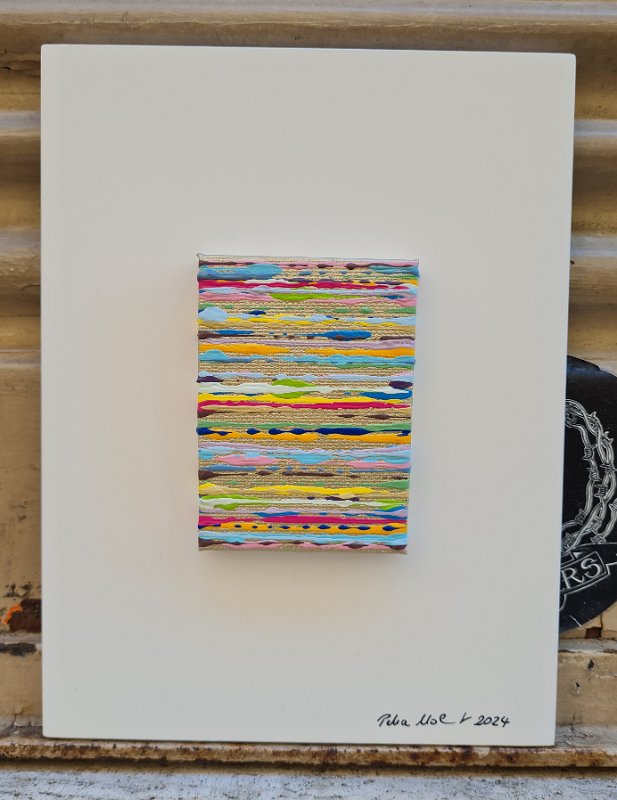 Coloured lines 36 2024, 20x15, Acryl-Lack auf LW,  € 79
